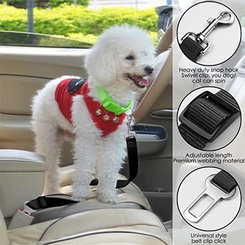 חגורות בטיחות לכלבים | חגורות בטיחות לחיות מחמד / 2 חבילות חגורות בטיחות לרכב לכלבים / חגורות בטיחות